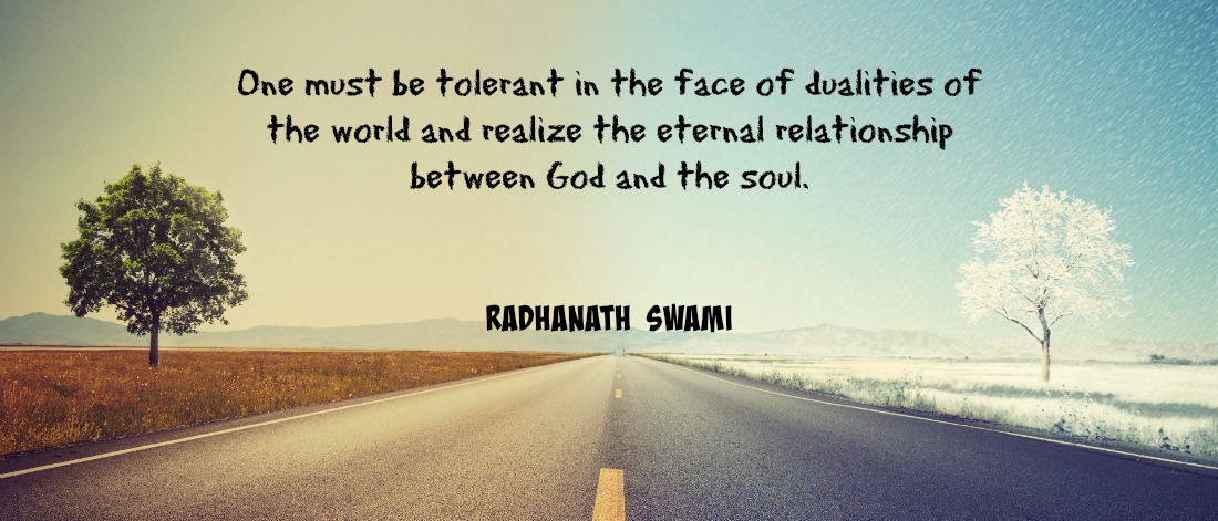 Radhanath Swami on Dualitites of world