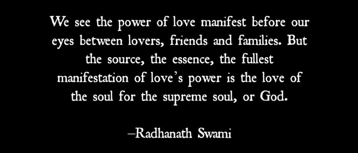Radhanath Swami quote on love of God